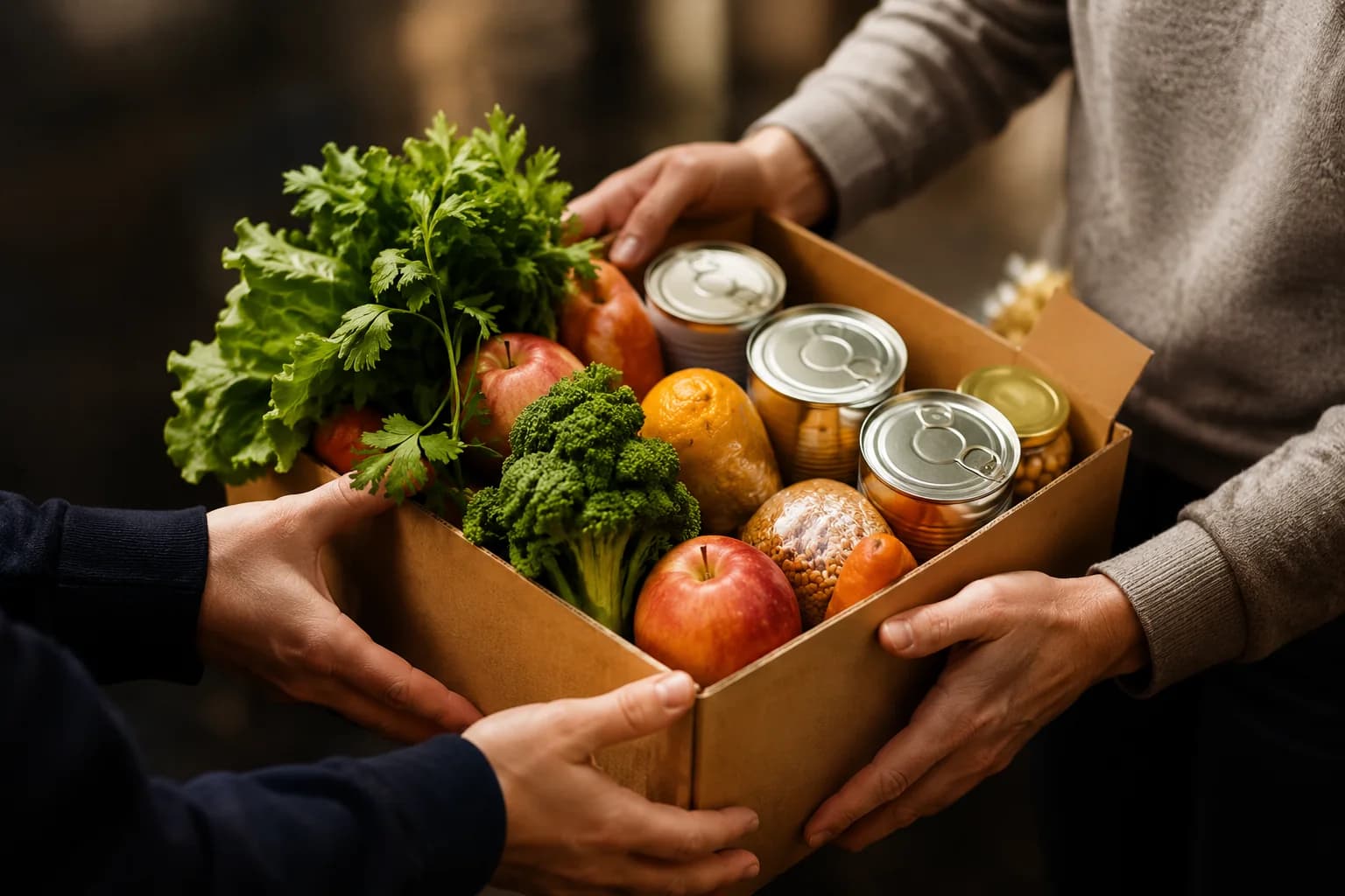 Fresh food being provided for local food pantry support